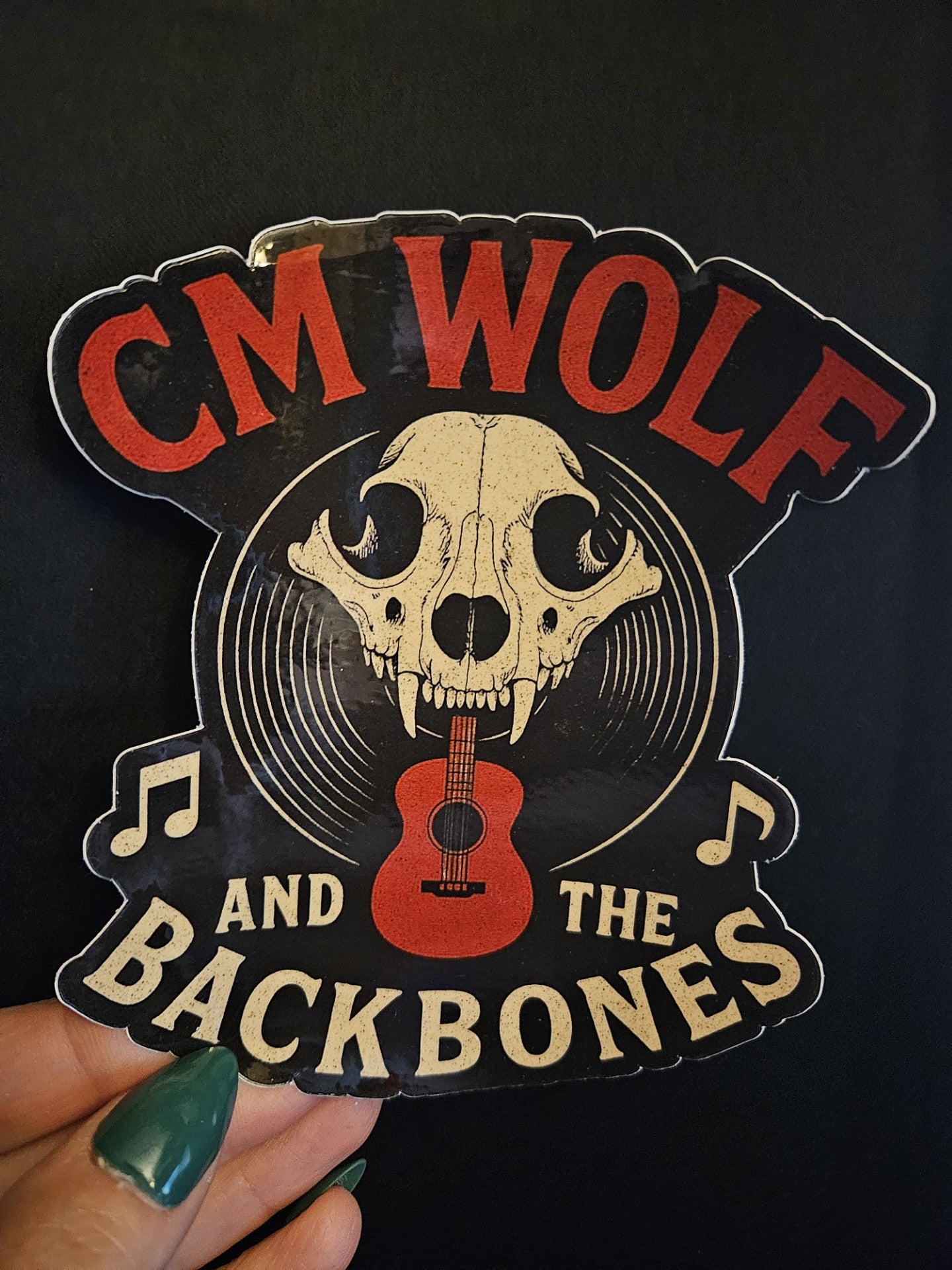 CM Wolf and The Backbones - Built for Rock N Roll Sticker