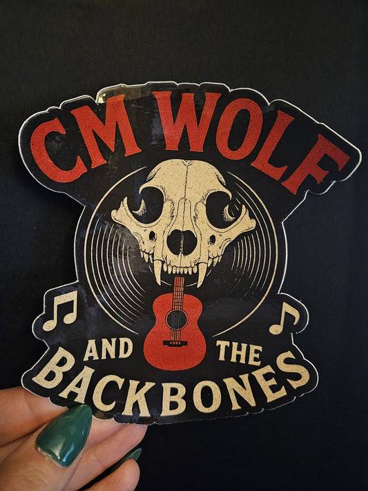 CM Wolf and The Backbones - Built for Rock N Roll Sticker