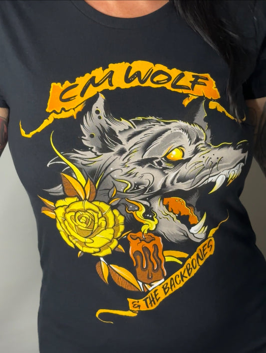 Women's Candle Wolf shirt